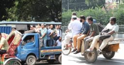 মেট্রোরেল না চলায় যাত্রীদের দুর্ভোগ, হেঁটে-ভ্যানে-পিকআপে যাত্রা