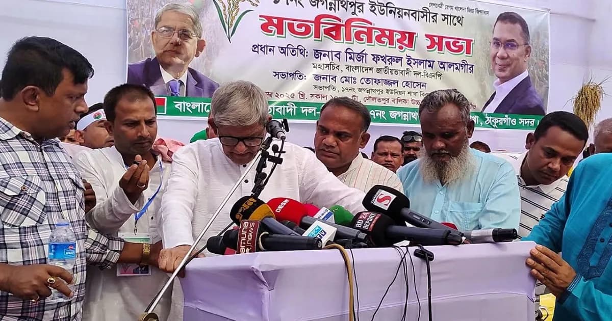 মতবিনিময় সভায় হঠাৎ অসুস্থ মির্জা ফখরুল