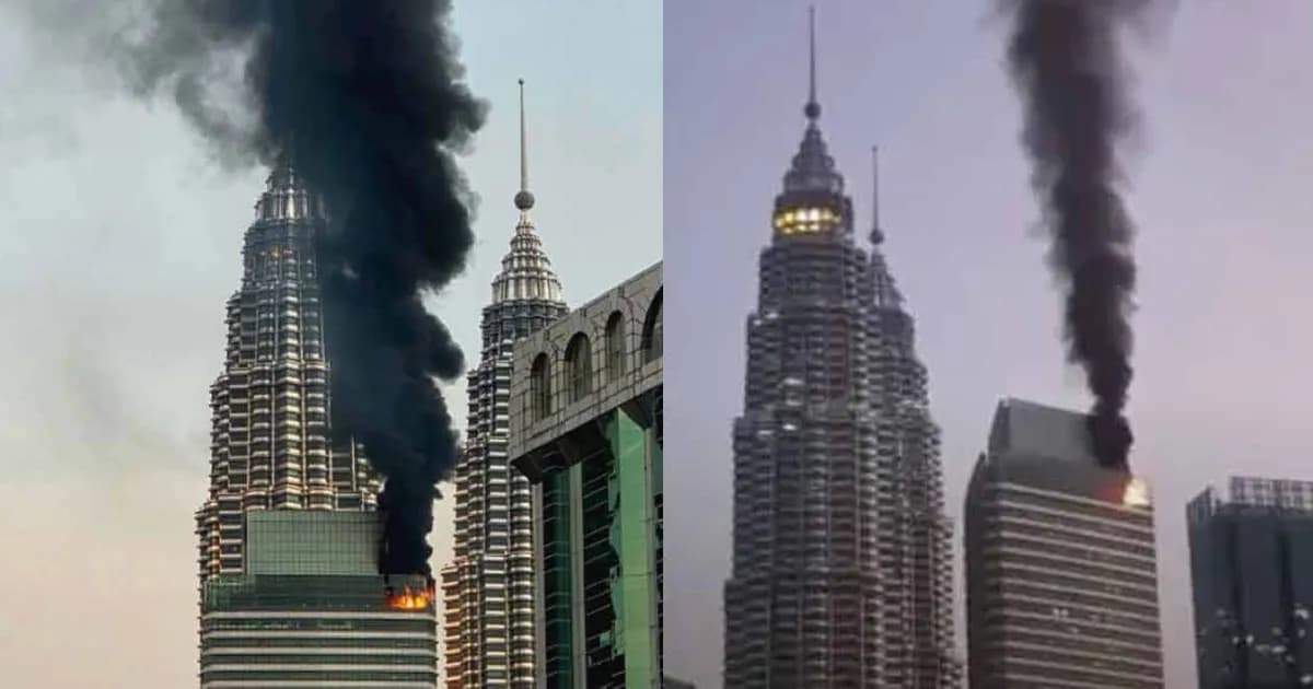 কুয়ালালামপুরে পেট্রোনাস টাওয়ারে ভয়াবহ আগুন